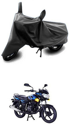 Vedika Collection Two Wheeler Cover for Bajaj(Discover 125 DTS-i, Grey)