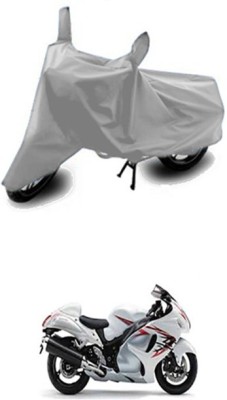 Vedika Collection Two Wheeler Cover for Suzuki(Silver)