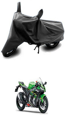 Vedika Collection Two Wheeler Cover for Kawasaki(Grey)