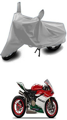 Vedika Collection Two Wheeler Cover for Ducati(Silver)
