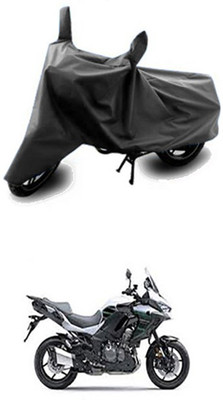 Vedika Collection Two Wheeler Cover for Kawasaki(Grey)