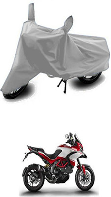 Vedika Collection Two Wheeler Cover for Ducati(Silver)