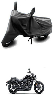 Vedika Collection Two Wheeler Cover for Kawasaki(Grey)