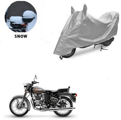 RPSENTTERPR Waterproof Two Wheeler Cover for Royal Enfield(Bullet 500, Silver)