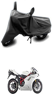 Vedika Collection Two Wheeler Cover for Ducati(Grey)