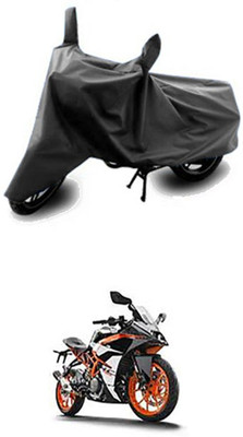 Vedika Collection Two Wheeler Cover for Kawasaki(RC 390, Grey)