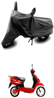 Vedika Collection Two Wheeler Cover for Lohia(Grey)
