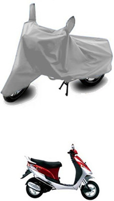 Vedika Collection Two Wheeler Cover for Kinetic(Silver)