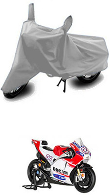 Vedika Collection Two Wheeler Cover for Ducati(Silver)