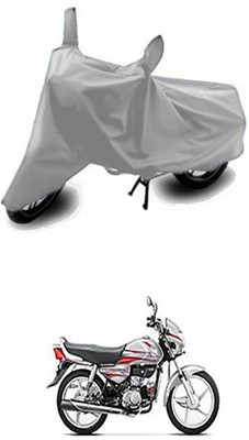 Vedika Collection Two Wheeler Cover for Hero(HF Deluxe, Silver)