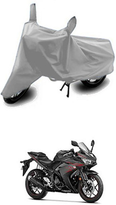 Vedika Collection Two Wheeler Cover for Yamaha(Silver)