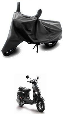Vedika Collection Two Wheeler Cover for Piaggio(Piaggio Vespa, Grey)