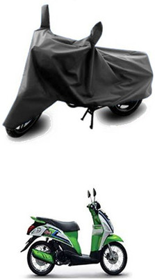 Vedika Collection Two Wheeler Cover for Suzuki(Let's, Grey)