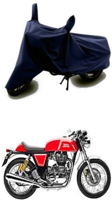 Vedika Collection Two Wheeler Cover for Royal Enfield(Continental GT, Blue)