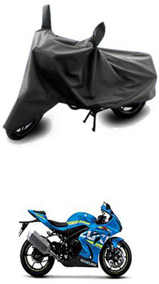 Vedika Collection Two Wheeler Cover for Suzuki(Grey)