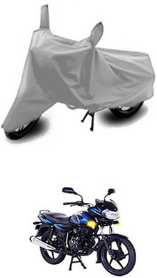 Vedika Collection Two Wheeler Cover for Bajaj(Discover 125 DTS-i, Silver)