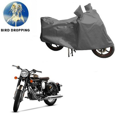 RPSENTTERPR Waterproof Two Wheeler Cover for Royal Enfield(Classic Chrome, Grey)