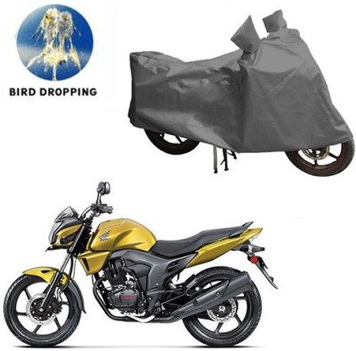 RPSENTTERPR Waterproof Two Wheeler Cover for Honda(CB Trigger, Grey)