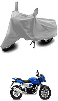 Vedika Collection Two Wheeler Cover for Bajaj(Pulsar 200 NS DTS-i, Silver)