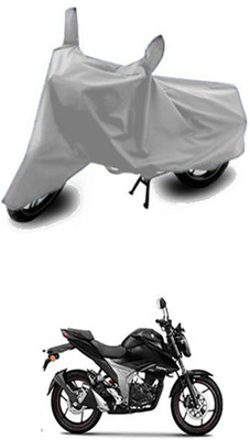 Vedika Collection Two Wheeler Cover for Suzuki(Silver)