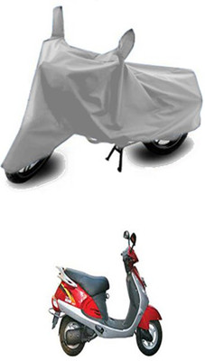 Vedika Collection Two Wheeler Cover for Kinetic(Silver)