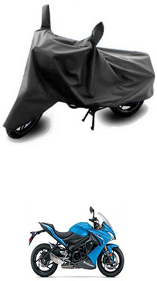 Vedika Collection Two Wheeler Cover for Suzuki(Grey)