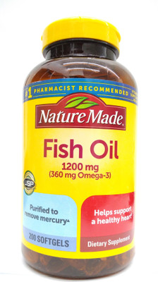 Nature Made Fish Oil 1200 Mg (With 360 Mg Omega-3), 200 Softgels(200 No)