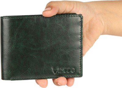 vizodo Men Green Artificial Leather Wallet(7 Card Slots)