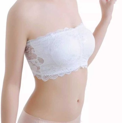 BRATON Women Bralette Lightly Padded Bra(White)