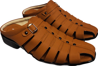 RAGE GAZE Men Beige Sandals