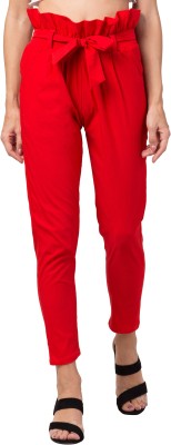famiss fashion Slim Fit Women Red Trousers