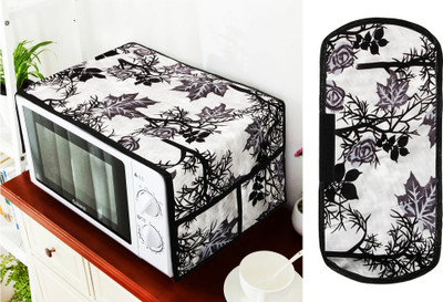 E-Retailer Microwave Oven  Cover(Width: 91 cm, Value For Money Combo Pack Of 2 Piece, Black)