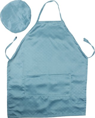 HOUZZCODE Polyester Home Use Apron - Free Size(Light Blue, Single Piece)