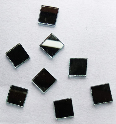 Crafto 500pcs 11mm Square Shape Embroidery Mirrors As Part of A Starburst Mirror, Makeup Mirrors, and Mirror Vases.
