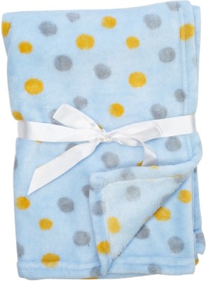 MeeMee Solid Single Coral Blanket for  Mild Winter(Cotton, Blue)