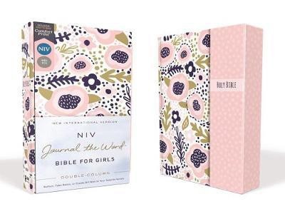 NIV, Journal the Word Bible for Girls, Double-Column, Hardcover, Pink, Magnetic Closure, Red Letter, Comfort Print(English, Hardcover, Zondervan)