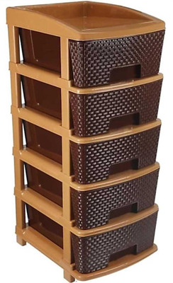 HUMBLE KART Plastic Free Standing Chest of Drawers (Finish Color - Brown) Plastic Free Standing Chest of Drawers(Finish Color - DARK BROWN, DIY(Do-It-Yourself))