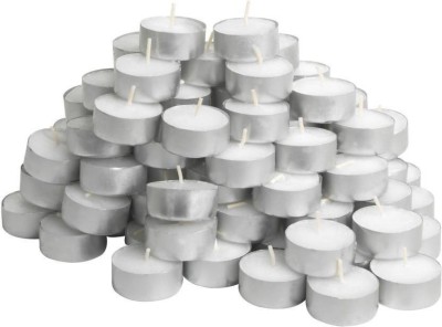 Daily Fest Smokeless Tealight Pack Of 50 Candle(White, Pack of 50)