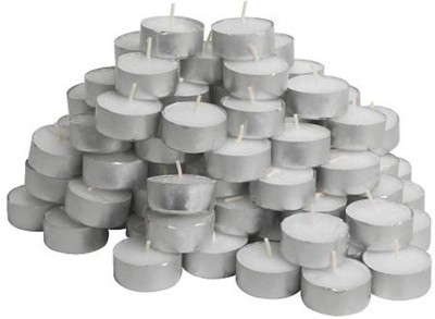 Daily Fest 50 pcs pack of Tea Light Candles smokeless fully refine wax candles Candle(White, Pack of 50)