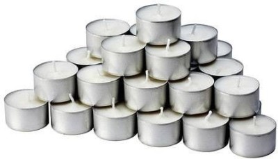 Agnolia Tealight Candle (9 hour burn time) 50pc Candle(White, Pack of 50)