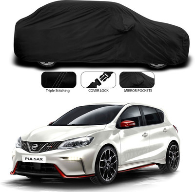 SEBONGO Car Cover For Nissan Pulsar (With Mirror Pockets)(Black)
