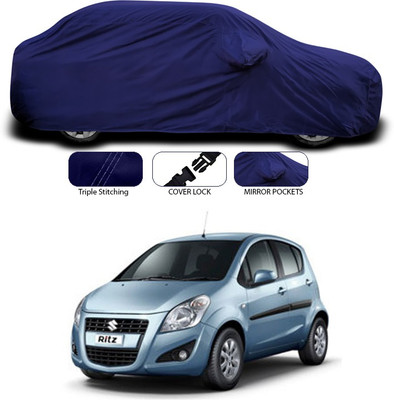 ANTHUB Car Cover For Maruti Suzuki Ritz (With Mirror Pockets)(Blue)