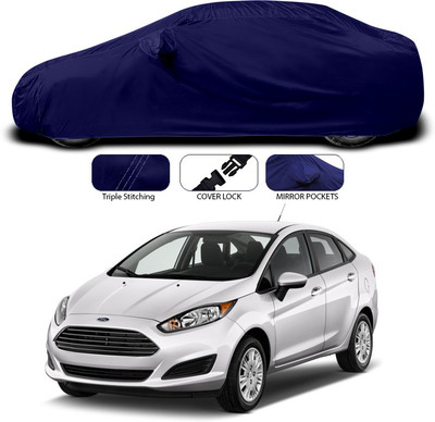 ANTHUB Car Cover For Ford Fiesta Sport (With Mirror Pockets)(Blue)