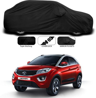 ANTHUB Car Cover For Tata Nexon (With Mirror Pockets)(Black)