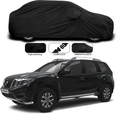 SEBONGO Car Cover For Nissan Terrano (With Mirror Pockets)(Black)