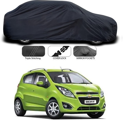 SEBONGO Car Cover For Chevrolet Beat (Without Mirror Pockets)(Grey)