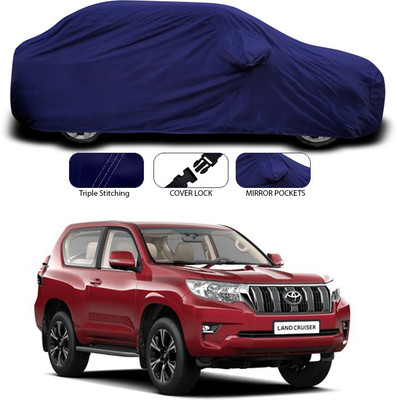 SEBONGO Car Cover For Toyota Land Cruiser (With Mirror Pockets)(Blue)