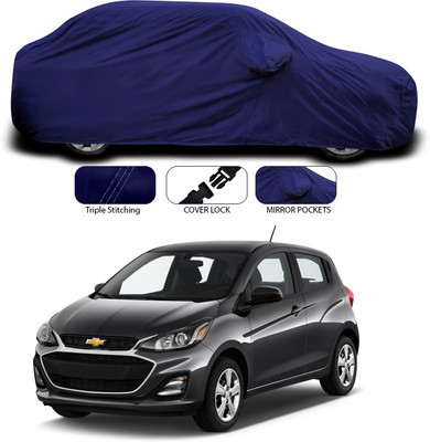 ANTHUB Car Cover For Chevrolet Spark (With Mirror Pockets)(Blue)