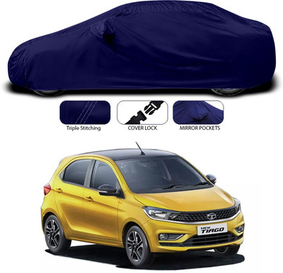 ANTHUB Car Cover For Tata Tiago (With Mirror Pockets)(Blue)