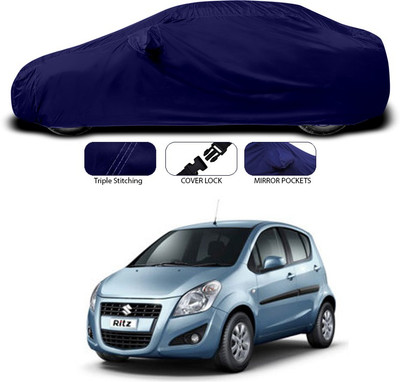 ANTHUB Car Cover For Maruti Suzuki Ritz (With Mirror Pockets)(Blue)